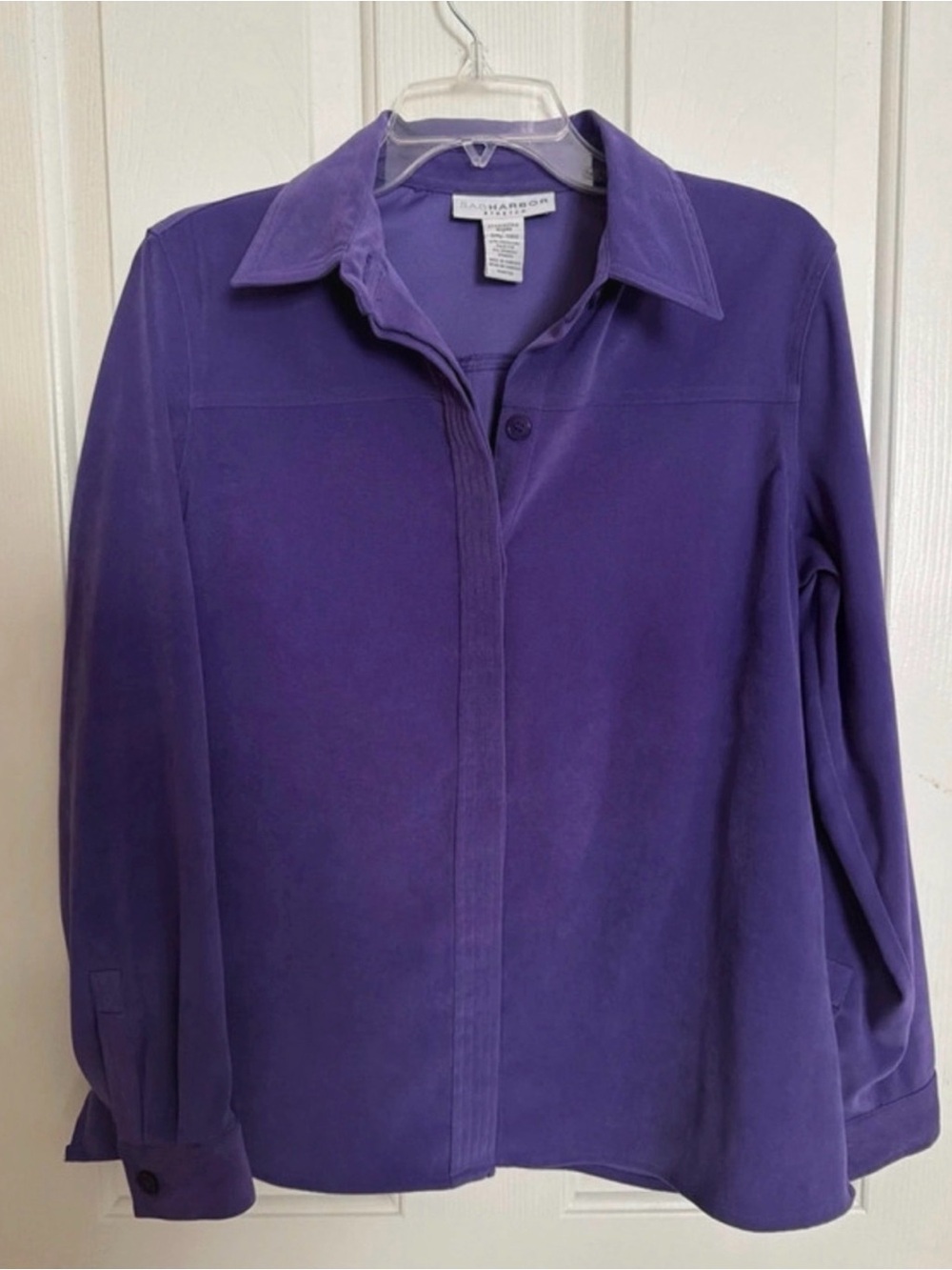 Purple Button-Front Shirt/Jacket